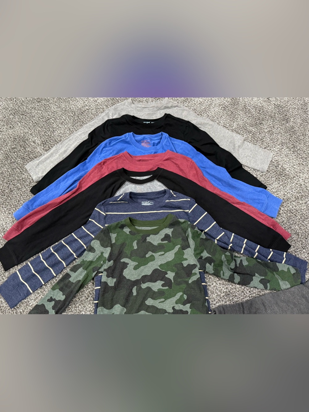 Cat & JackLong Sleeve Tee - Assorted Colors (Blue, Black, Gray, Green, Red)
